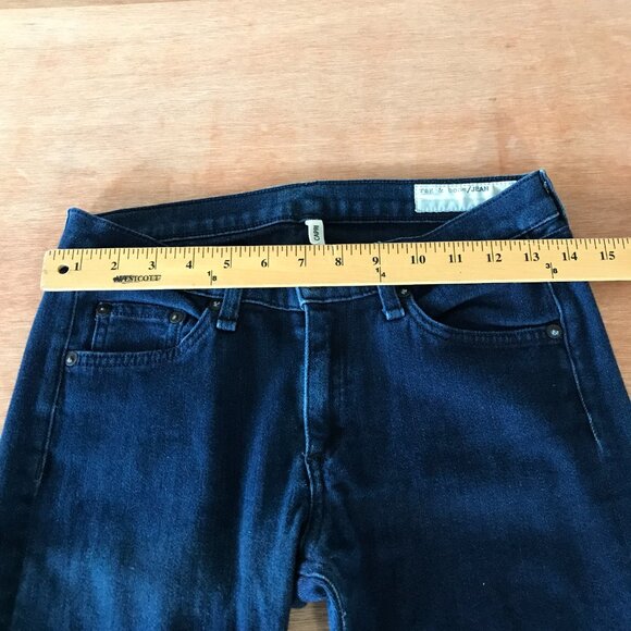 Rag & Bone Capri Skinny Jeans Women 27 Blue Mid Rise Stretch Preppy Dark Wash - Picture 9 of 13